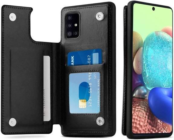 ShieldCase® ShieldCase Samsung Galaxy A71 Wallet Case (schwarz)