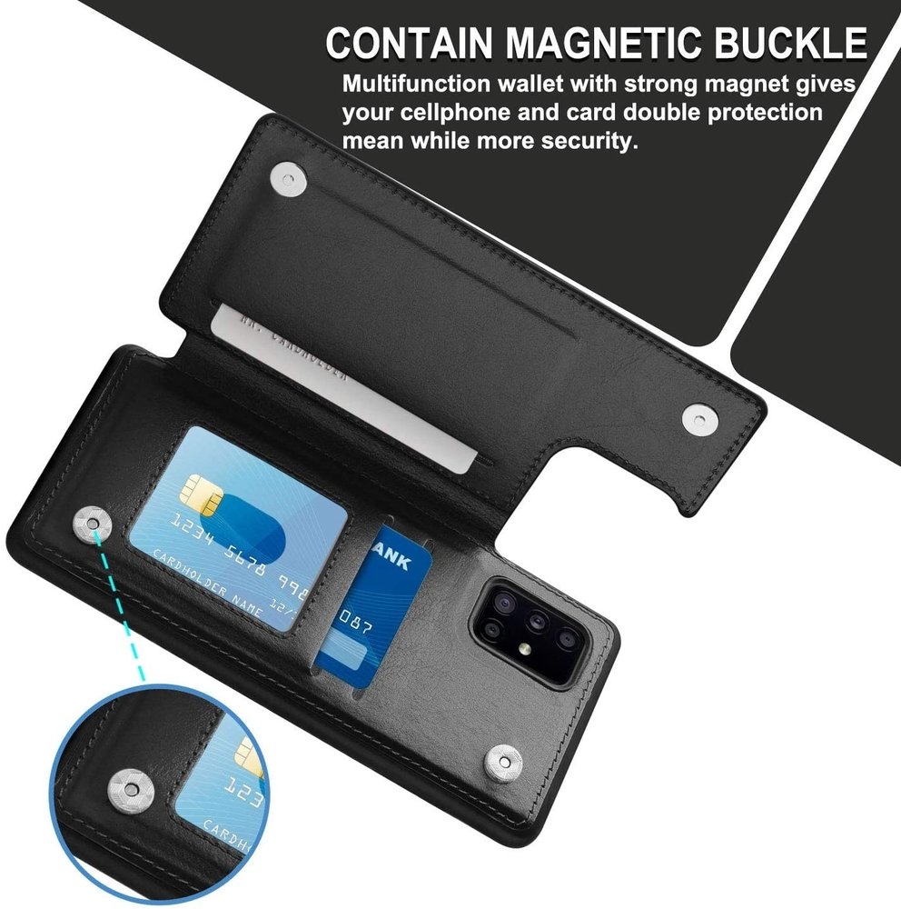 ShieldCase® ShieldCase Samsung Galaxy A71 Wallet Case (schwarz)