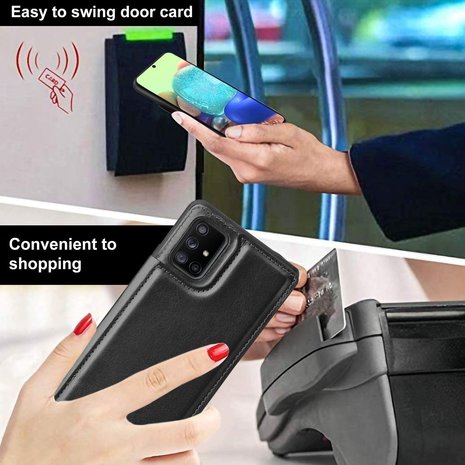 ShieldCase® ShieldCase Samsung Galaxy A71 Wallet Case (schwarz)