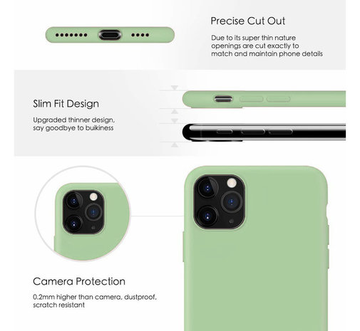 ShieldCase® ShieldCase iPhone 12 Pro Silikon Case (hellgrün)