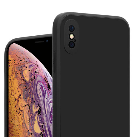 ShieldCase® ShieldCase iPhone X / Xs quadratische Silikonhülle (schwarz)