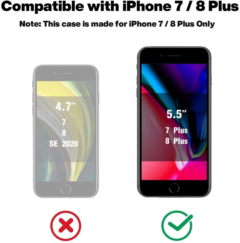 ShieldCase® ShieldCase iPhone 7 Plus / 8 Plus quadratische Silikonhülle (Burgund)