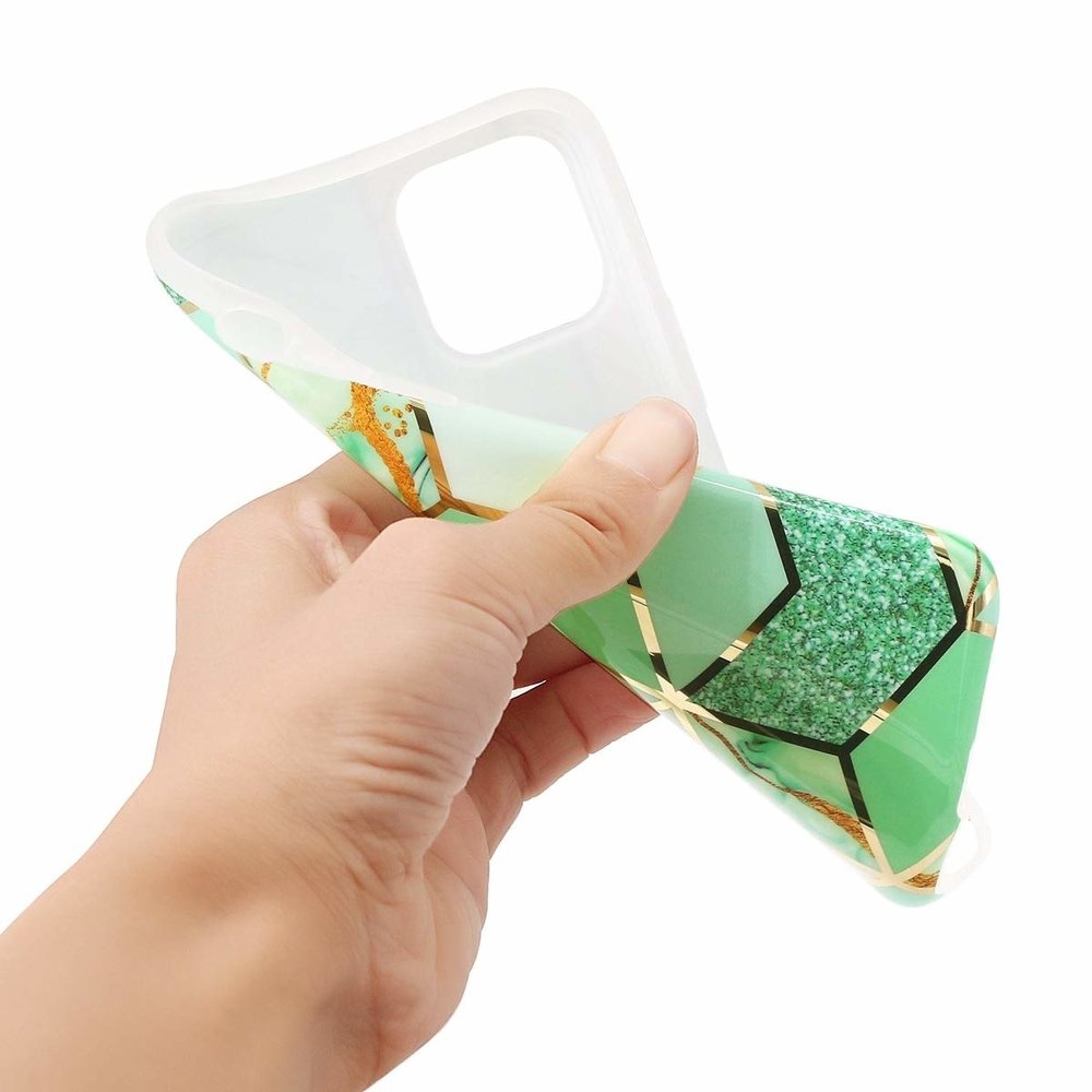 ShieldCase® ShieldCase iPhone X / Xs Hülle Marmormuster (grün)