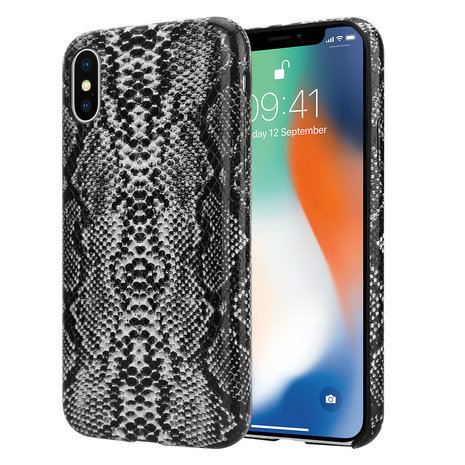 ShieldCase® ShieldCase Schlangenleder-Hülle für iPhone X / Xs (schwarz und weiß) ShieldCase® ShieldCase Schlangenleder-Hülle für iPhone X / Xs (schwarz und weiß)