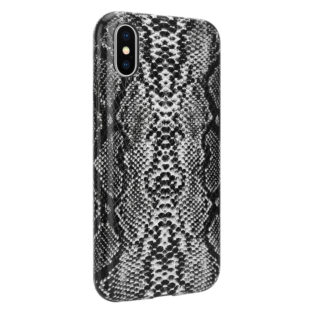 ShieldCase® ShieldCase Schlangenleder-Hülle für iPhone X / Xs (schwarz und weiß) ShieldCase® ShieldCase Schlangenleder-Hülle für iPhone X / Xs (schwarz und weiß)