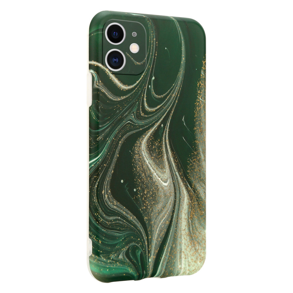 ShieldCase® ShieldCase Marmor Handyhülle iPhone 11 mit Kameraschutz (grün)