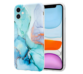 ShieldCase® Marmor Handyhülle iPhone 11 mit Kameraschutz (grün / blau) ShieldCase® Marmor Handyhülle iPhone 11 mit Kameraschutz (grün / blau)