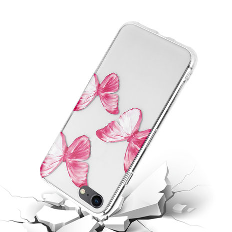 ShieldCase® ShieldCase Pink Butterflies iPhone 7 / 8 / SE 2020 Hülle ShieldCase® ShieldCase Pink Butterflies iPhone 7 / 8 / SE 2020 Hülle