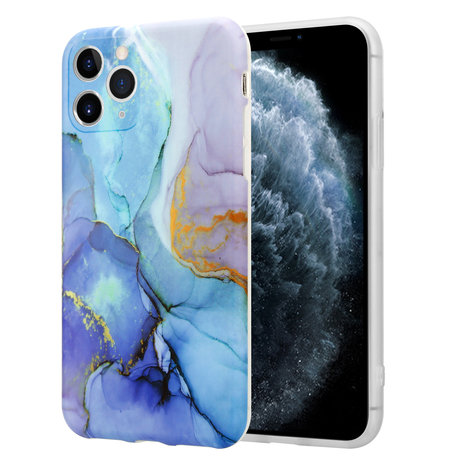 ShieldCase® ShieldCase Marmor iPhone 11 Pro Max Hülle mit Kameraschutz (dunkelblau) ShieldCase® ShieldCase Marmor iPhone 11 Pro Max Hülle mit Kameraschutz (dunkelblau)