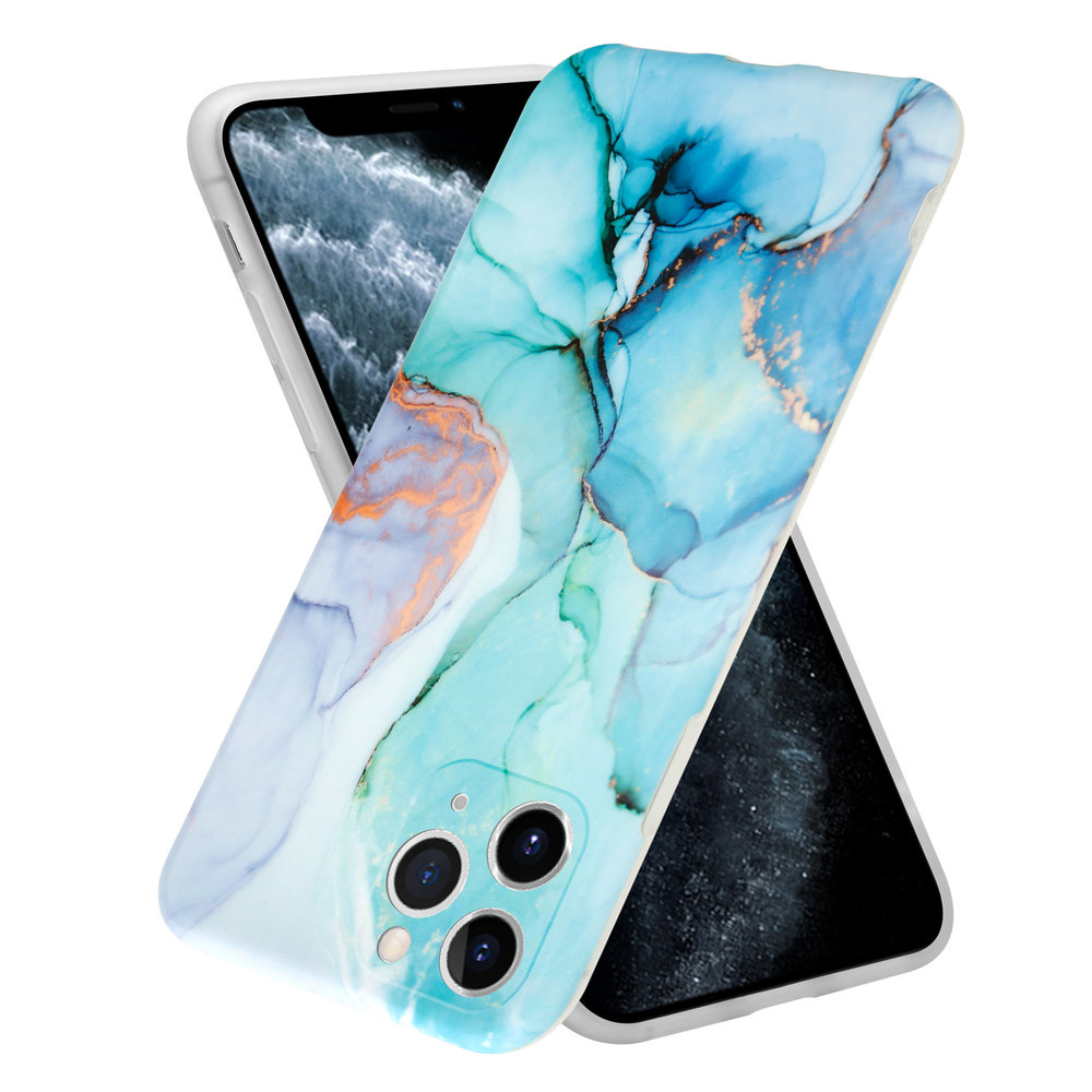 ShieldCase® ShieldCase Marmor iPhone 11 Pro Max Hülle mit Kameraschutz (Grün/Blau) ShieldCase® ShieldCase Marmor iPhone 11 Pro Max Hülle mit Kameraschutz (Grün/Blau)