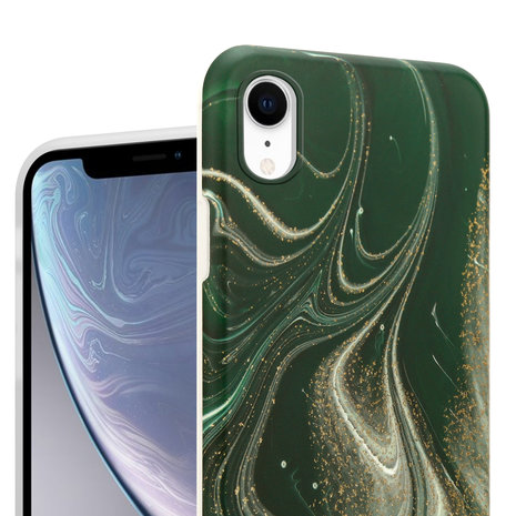 ShieldCase® ShieldCase Marmor Handyhülle iPhone Xr mit Kameraschutz (Grün) ShieldCase® ShieldCase Marmor Handyhülle iPhone Xr mit Kameraschutz (Grün)