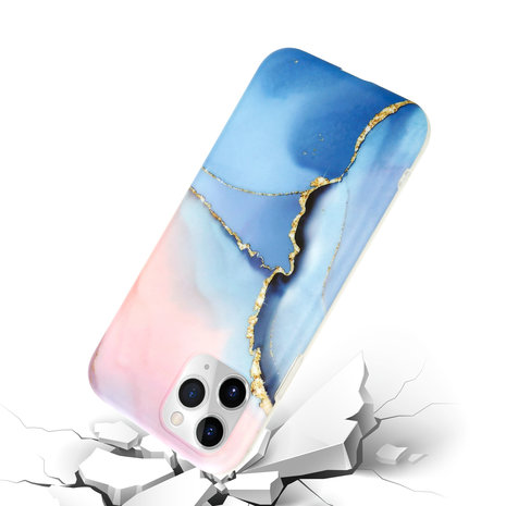 ShieldCase® ShieldCase iPhone 11 Pro Hülle Marmor (rosa / blau) ShieldCase® ShieldCase iPhone 11 Pro Hülle Marmor (rosa / blau)