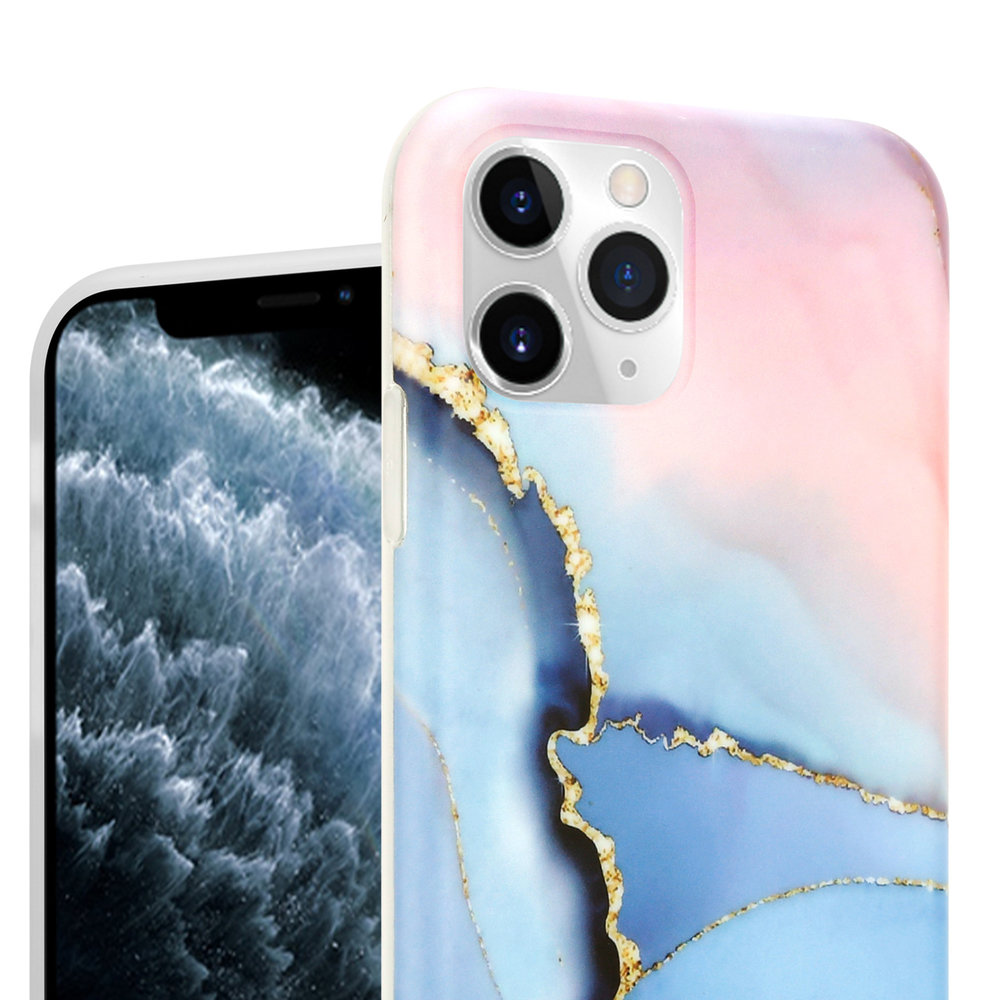 ShieldCase® Shieldcase iPhone 11 Pro Max Hülle Marmor (rosa  / blau) ShieldCase® Shieldcase iPhone 11 Pro Max Hülle Marmor (rosa  / blau)