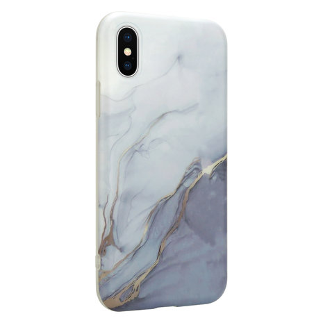 ShieldCase® ShieldCaseiPhone X / Xs Hülle Marmor (weiß / grau)