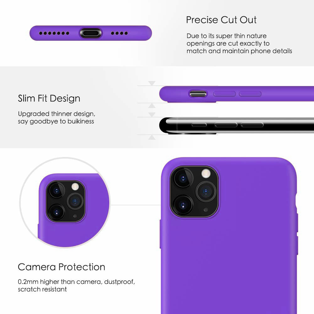 ShieldCase® ShieldCase iPhone 12 Pro Max Silikon Case (dunkelviolett)