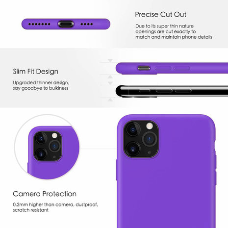 ShieldCase® ShieldCase iPhone 12 Pro Max Silikon Case (dunkelviolett)