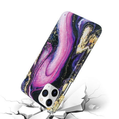 ShieldCase® ShieldCase iPhone 12 Pro Max  Hülle Marmor (lila/schwarz) ShieldCase® ShieldCase iPhone 12 Pro Max  Hülle Marmor (lila/schwarz)
