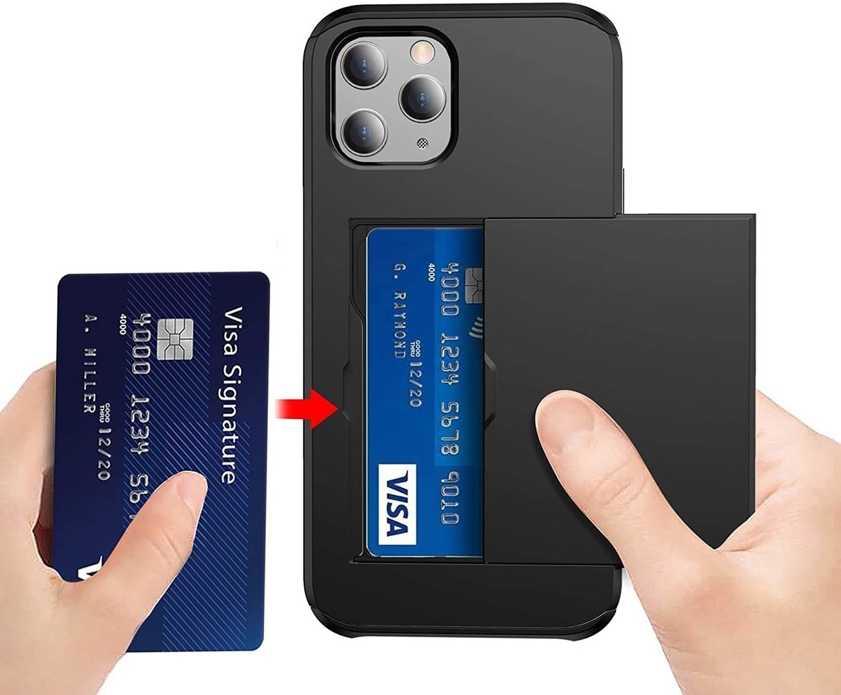 ShieldCase® ShieldCase Kartenhalter Hülle mit Schieber iPhone 12 Pro Max 6,7 Zoll (schwarz) ShieldCase® ShieldCase Kartenhalter Hülle mit Schieber iPhone 12 Pro Max 6,7 Zoll (schwarz)