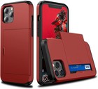 ShieldCase® ShieldCase Kartenhalter Hülle mit Schieber iPhone 12 Pro Max 6,7 Zoll (rot)