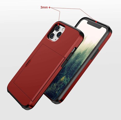 ShieldCase® ShieldCase Kartenhalter Hülle mit Schieber iPhone 12 Pro Max 6,7 Zoll (rot) ShieldCase® ShieldCase Kartenhalter Hülle mit Schieber iPhone 12 Pro Max 6,7 Zoll (rot)