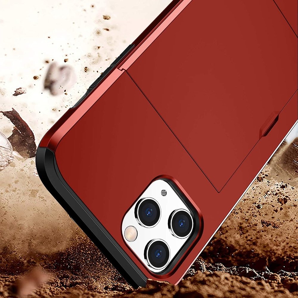 ShieldCase® ShieldCase Kartenhalter Hülle mit Schieber iPhone 12 Pro Max 6,7 Zoll (rot) ShieldCase® ShieldCase Kartenhalter Hülle mit Schieber iPhone 12 Pro Max 6,7 Zoll (rot)