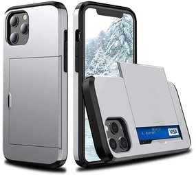 ShieldCase® Kartenetui mit Schieber iPhone 12 Pro Max 6,7 Zoll (Silber) ShieldCase® Kartenetui mit Schieber iPhone 12 Pro Max 6,7 Zoll (Silber)