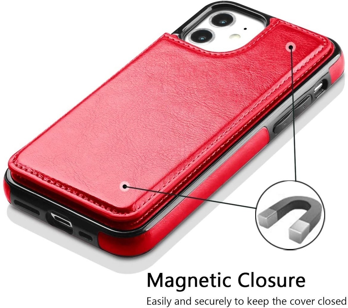 ShieldCase® ShieldCase iPhone 12 Wallet Case (rot) ShieldCase® ShieldCase iPhone 12 Wallet Case (rot)