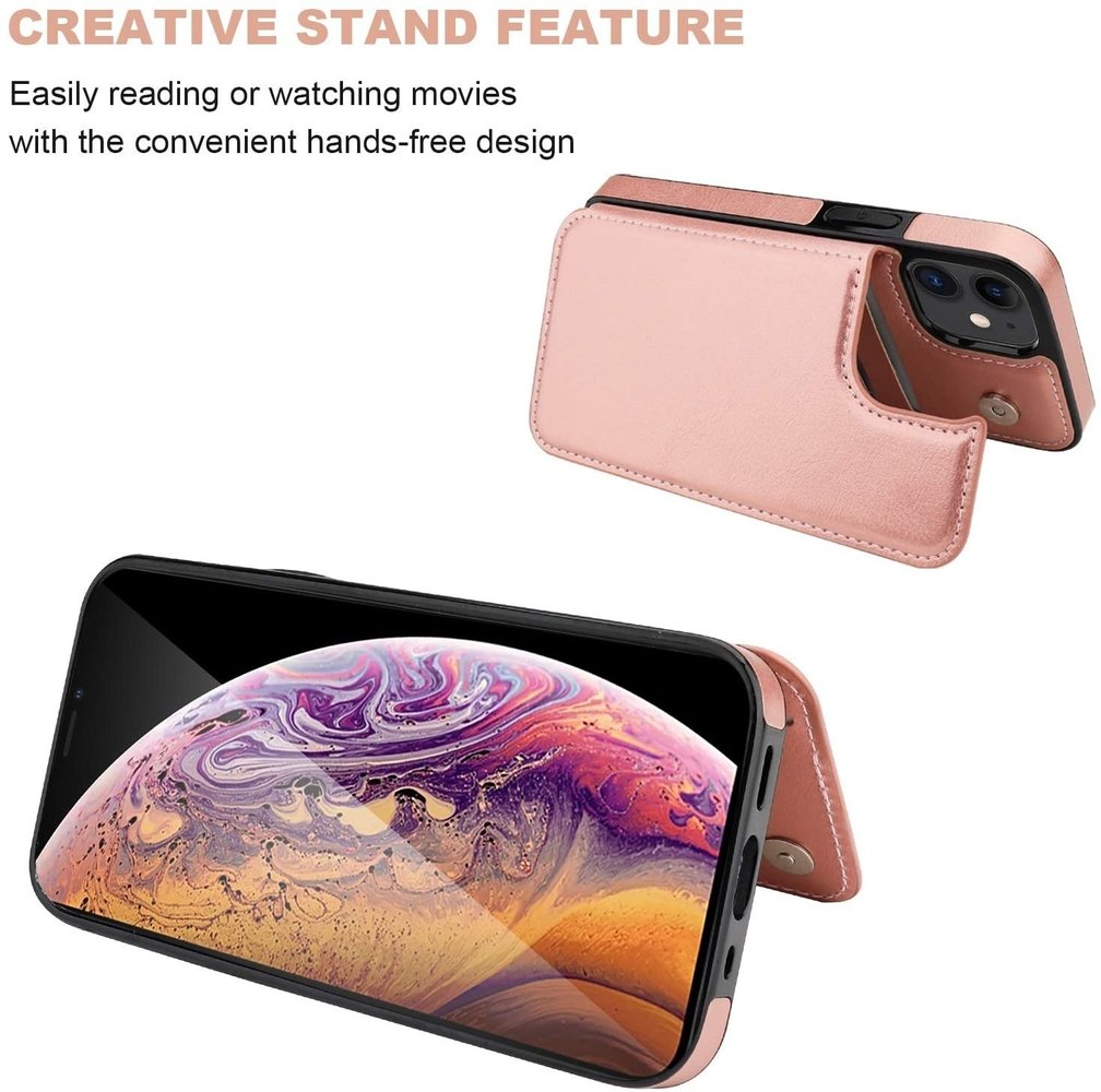 ShieldCase® ShieldCase iPhone 12 Wallet Case (rosa) ShieldCase® ShieldCase iPhone 12 Wallet Case (rosa)