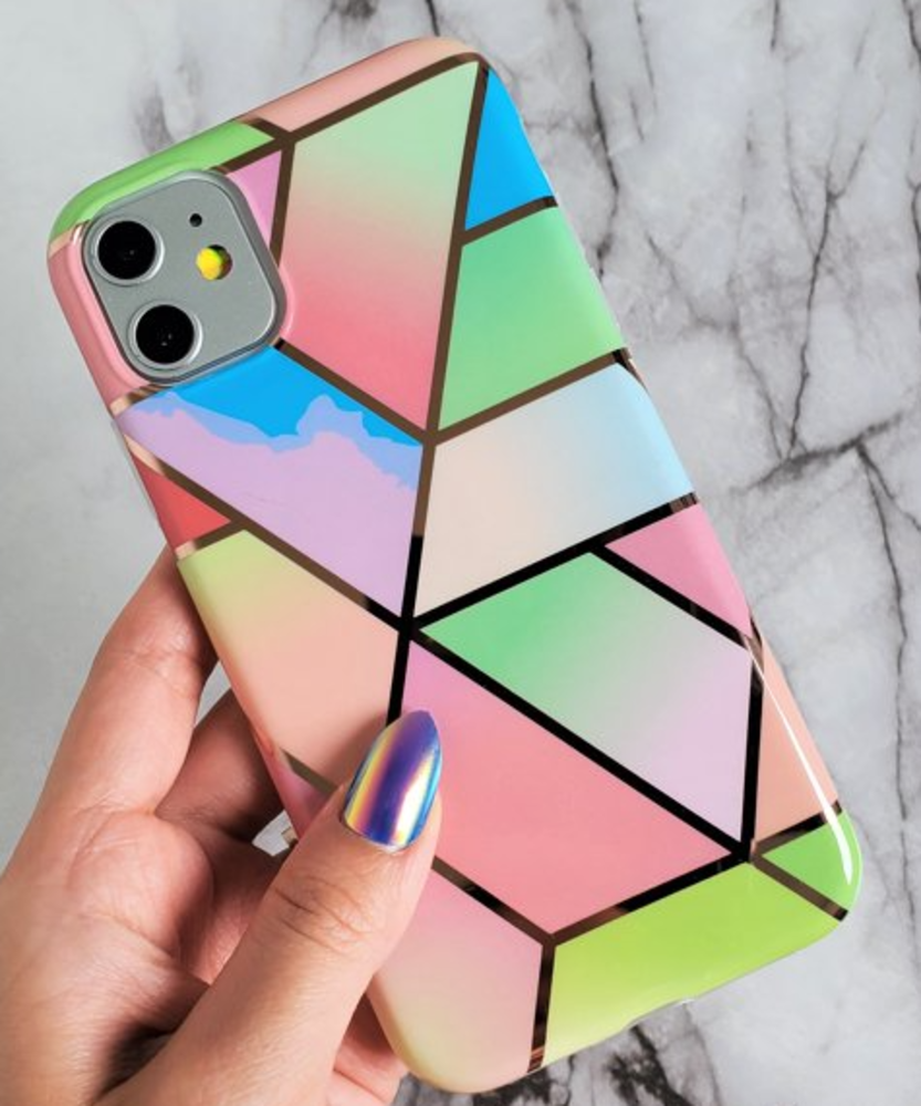 ShieldCase® ShieldCase iPhone 12 Hülle Marmormuster (Regenbogen) ShieldCase® ShieldCase iPhone 12 Hülle Marmormuster (Regenbogen)