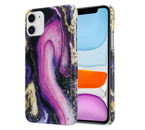 ShieldCase® iPhone 12 Hülle Marmor (lila/schwarz) ShieldCase® iPhone 12 Hülle Marmor (lila/schwarz)