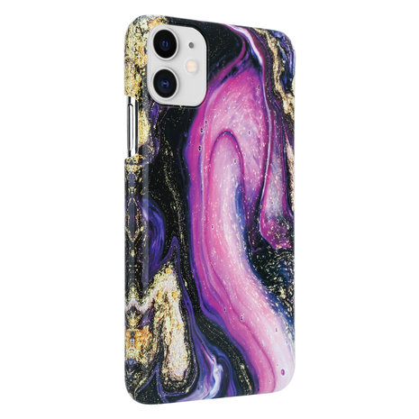 ShieldCase® ShieldCase iPhone 12 Hülle Marmor (lila/schwarz) ShieldCase® ShieldCase iPhone 12 Hülle Marmor (lila/schwarz)