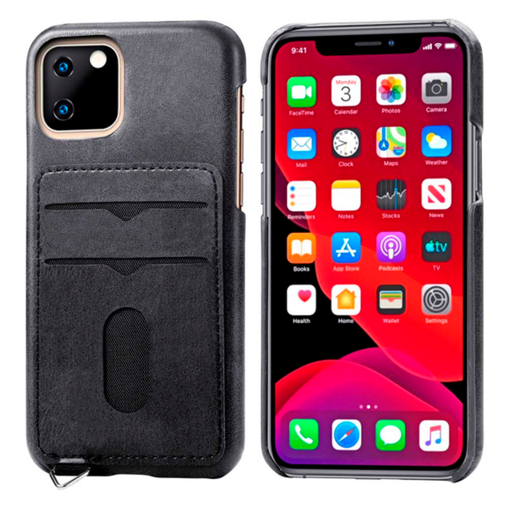 ShieldCase® ShieldCase Vintage Hülle mit Kartenfach iPhone 12 (schwarz) ShieldCase® ShieldCase Vintage Hülle mit Kartenfach iPhone 12 (schwarz)