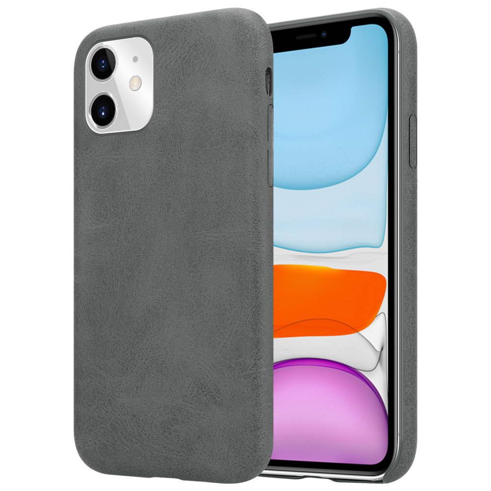 ShieldCase® Shieldcase iPhone 12 Hülle Leder (grau) ShieldCase® Shieldcase iPhone 12 Hülle Leder (grau)