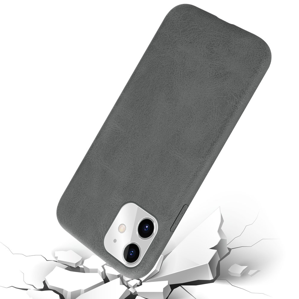 ShieldCase® Shieldcase iPhone 12 Hülle Leder (grau) ShieldCase® Shieldcase iPhone 12 Hülle Leder (grau)