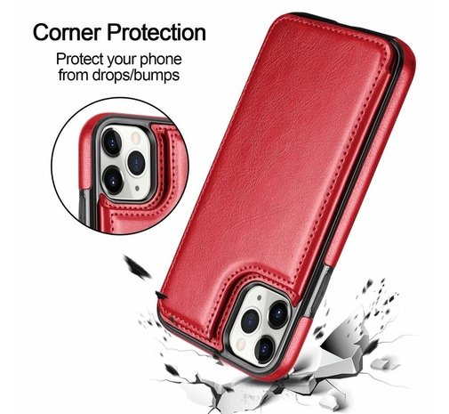 ShieldCase® ShieldCase iPhone 12 Pro Wallet Case (rot) ShieldCase® ShieldCase iPhone 12 Pro Wallet Case (rot)