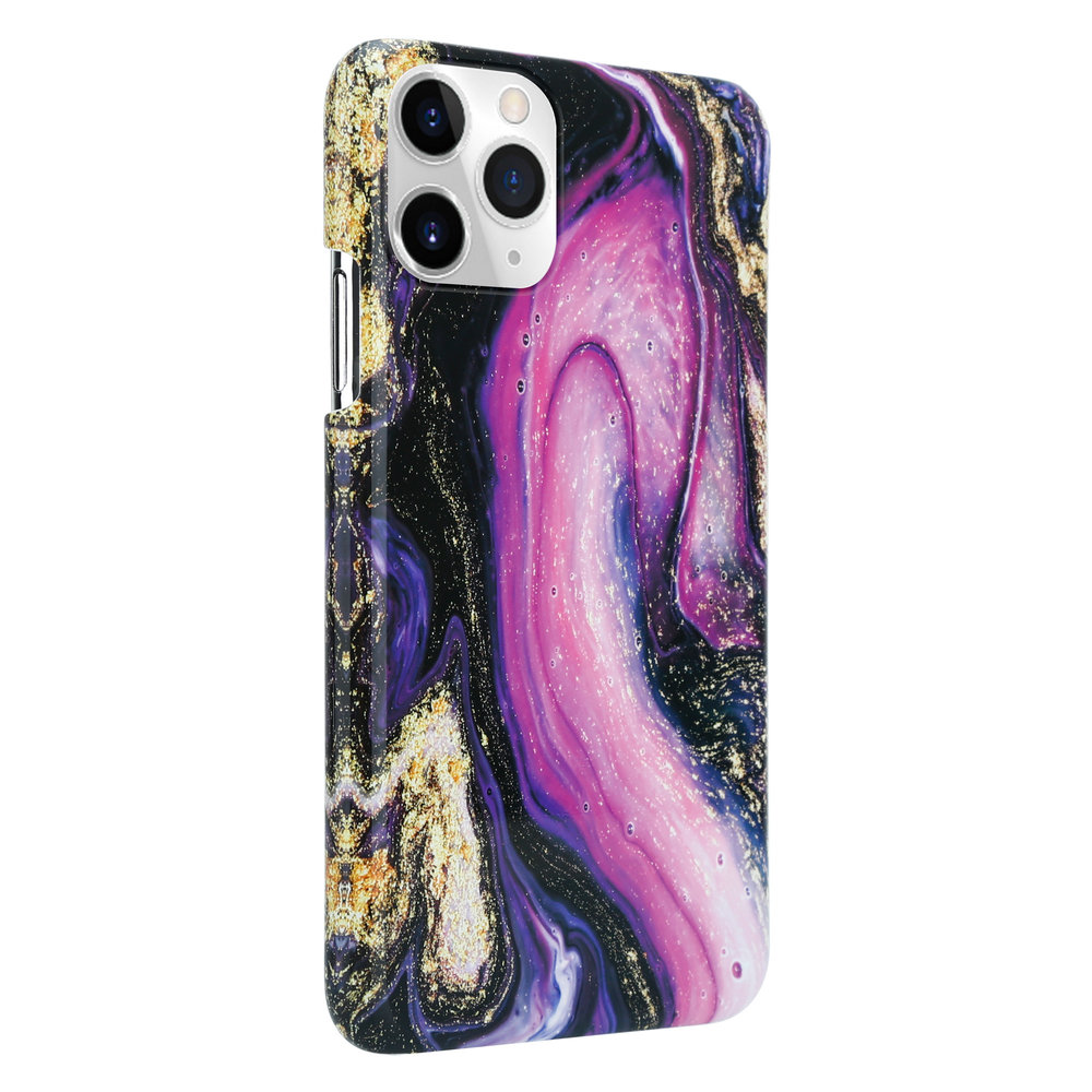 ShieldCase® ShieldCase iPhone 12 Pro Hülle Marmor (lila/schwarz) ShieldCase® ShieldCase iPhone 12 Pro Hülle Marmor (lila/schwarz)