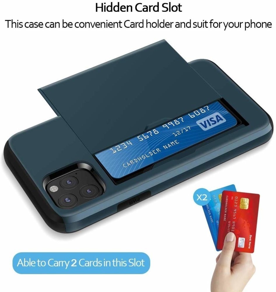 ShieldCase® ShieldCase Kartenhalter Hülle mit Schieber iPhone 12 Pro - 6,1 Zoll (blau) ShieldCase® ShieldCase Kartenhalter Hülle mit Schieber iPhone 12 Pro - 6,1 Zoll (blau)