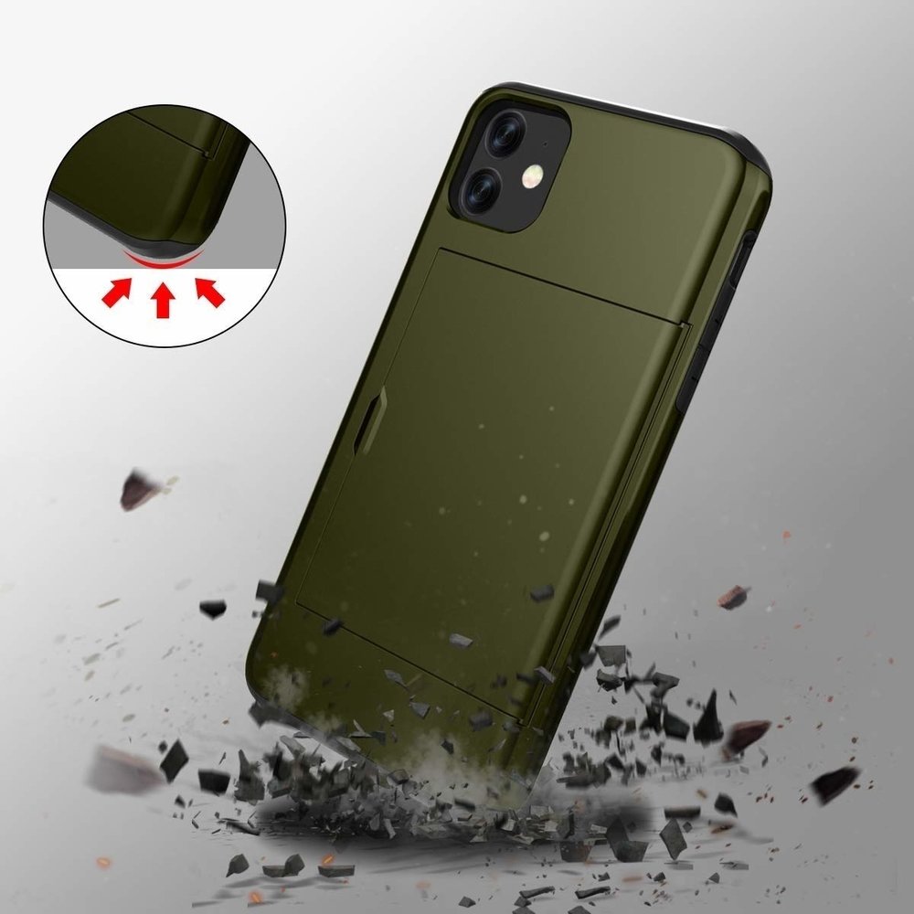 ShieldCase® ShieldCase Kartenhalter Hülle mit Schieber iPhone 12 Mini - 5,4 Zoll (grün) ShieldCase® ShieldCase Kartenhalter Hülle mit Schieber iPhone 12 Mini - 5,4 Zoll (grün)