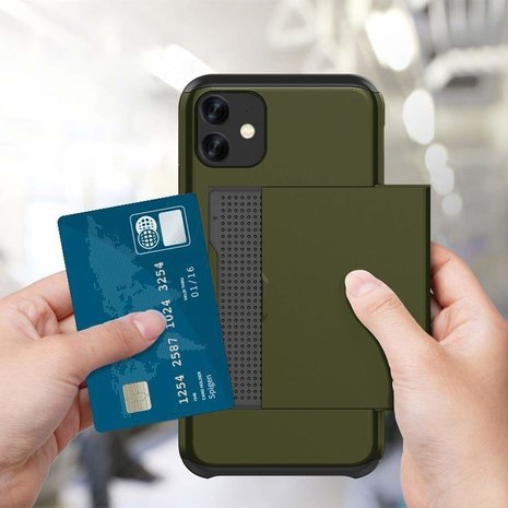 ShieldCase® ShieldCase Kartenhalter Hülle mit Schieber iPhone 12 Mini - 5,4 Zoll (grün) ShieldCase® ShieldCase Kartenhalter Hülle mit Schieber iPhone 12 Mini - 5,4 Zoll (grün)