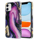 ShieldCase® ShieldCase iPhone 12 Mini Hülle Marmor (lila/schwarz)