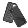ShieldCase® Shieldcase Gestreifte Silikonhülle für iPhone 12 Pro (schwarz) ShieldCase® Shieldcase Gestreifte Silikonhülle für iPhone 12 Pro (schwarz)