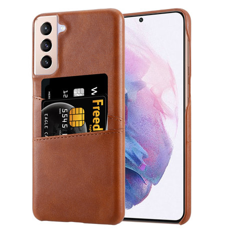 ShieldCase® Shieldcase Vintage Hülle mit Kartenfach Samsung Galaxy S21 Plus (braun)