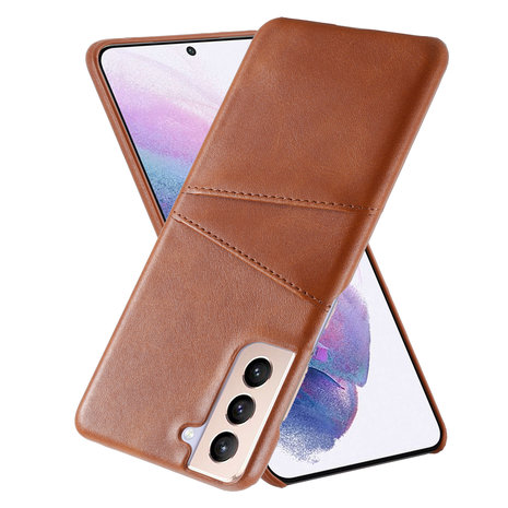 ShieldCase® Shieldcase Vintage Hülle mit Kartenfach Samsung Galaxy S21 Plus (braun)