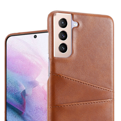 ShieldCase® Shieldcase Vintage Hülle mit Kartenfach Samsung Galaxy S21 Plus (braun)