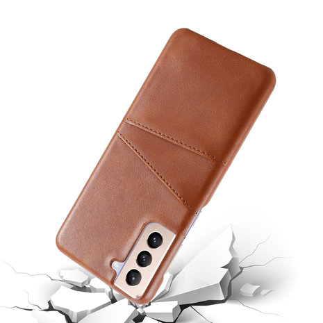 ShieldCase® Shieldcase Vintage Hülle mit Kartenfach Samsung Galaxy S21 Plus (braun)