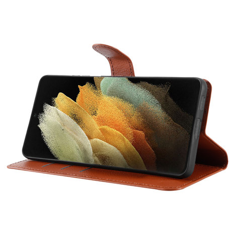 ShieldCase® Shieldcase Samsung Galaxy S21 Ultra Bookcase (braun) ShieldCase® Shieldcase Samsung Galaxy S21 Ultra Bookcase (braun)