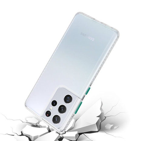 ShieldCase® Shieldcase Samsung Galaxy S21 Ultra TPU-Hülle (transparent / grün) ShieldCase® Shieldcase Samsung Galaxy S21 Ultra TPU-Hülle (transparent / grün)