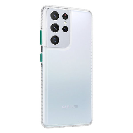 ShieldCase® Shieldcase Samsung Galaxy S21 Ultra TPU-Hülle (transparent / grün) ShieldCase® Shieldcase Samsung Galaxy S21 Ultra TPU-Hülle (transparent / grün)