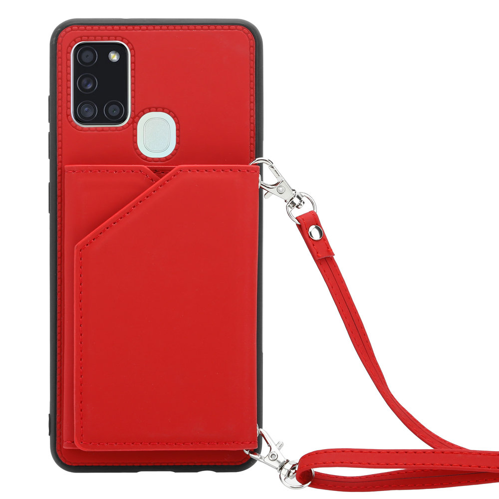 ShieldCase® ShieldCase Samsung Galaxy A21s Portemonnaie Hülle mit Trageriemen (Rot) ShieldCase® ShieldCase Samsung Galaxy A21s Portemonnaie Hülle mit Trageriemen (Rot)