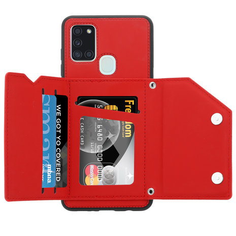 ShieldCase® ShieldCase Samsung Galaxy A21s Portemonnaie Hülle mit Trageriemen (Rot) ShieldCase® ShieldCase Samsung Galaxy A21s Portemonnaie Hülle mit Trageriemen (Rot)